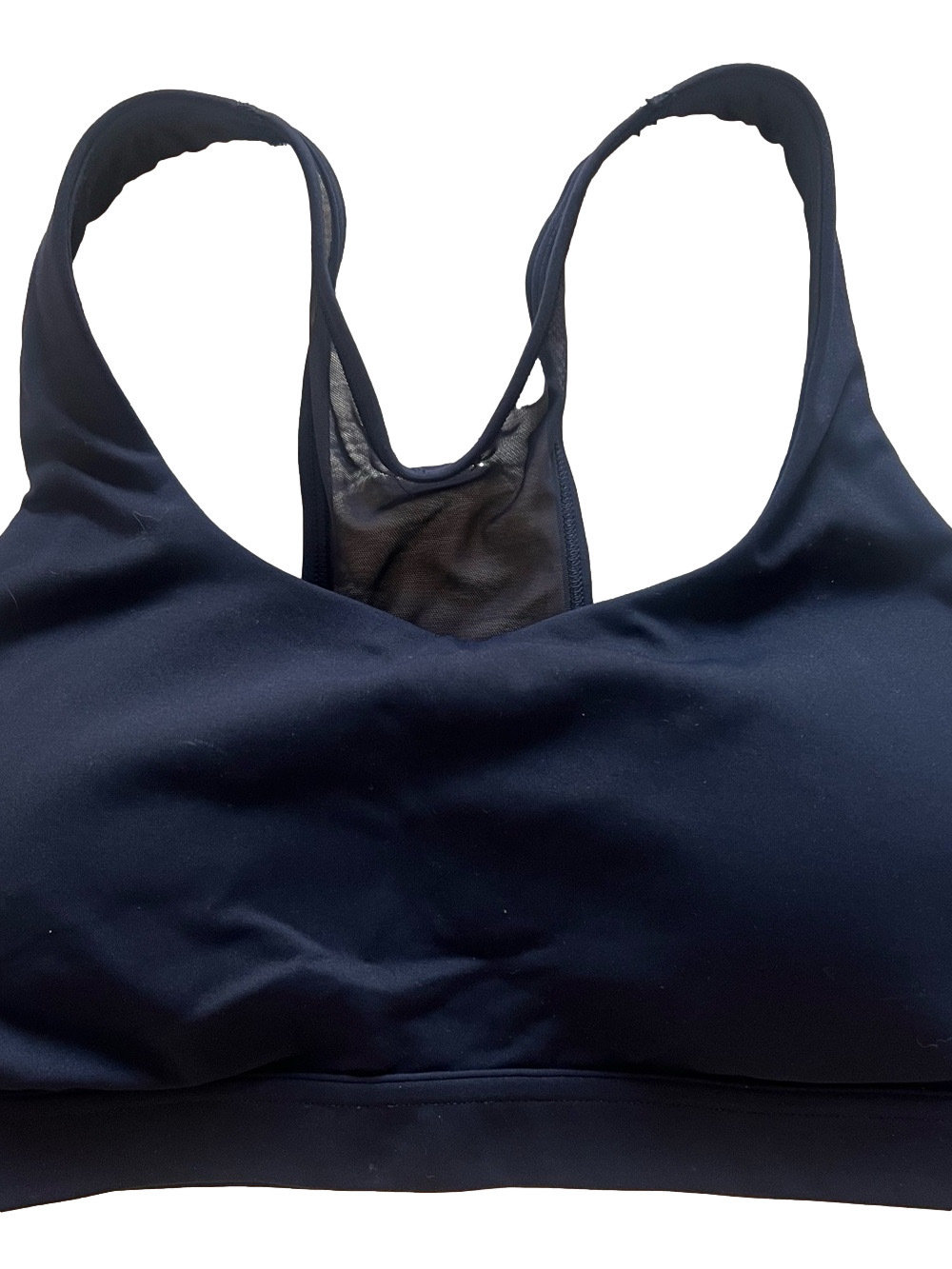 Lululemon Wunder Train Mesh-Back Bra Medium Support, B/C Cup Navy Blue - Size 10 - Picture 4 of 5